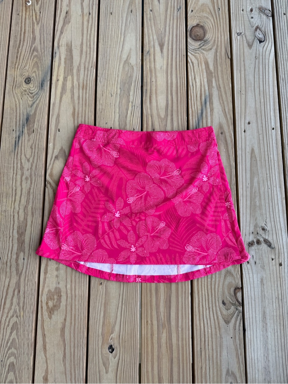 Rip Skirt Women’s Size Large Hot Pink Hawaiian Floral Print Surf Beach Swim